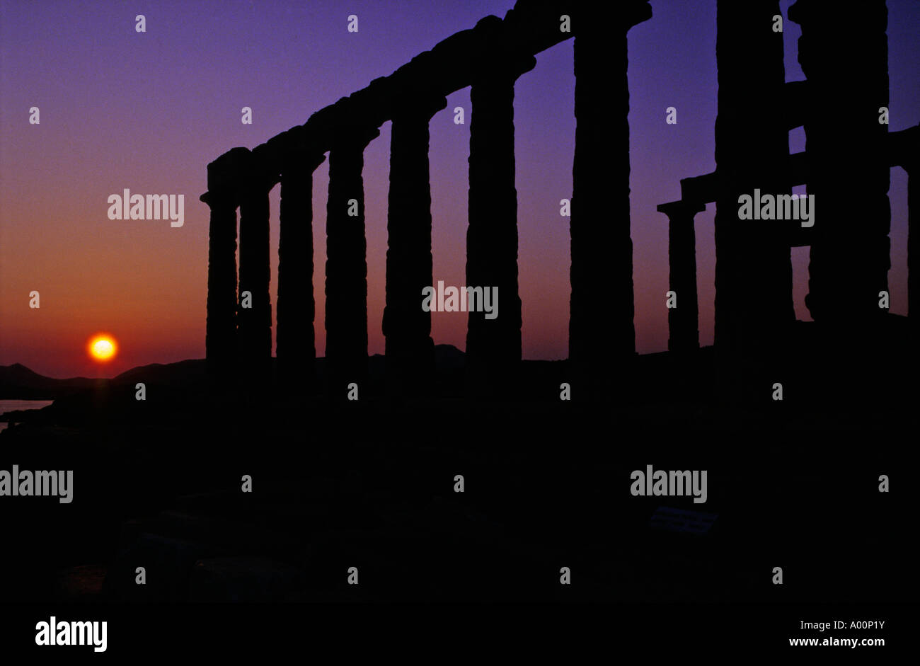 TEMPLE OF POSEIDON CAPE SOUNION GREECE Stock Photo - Alamy