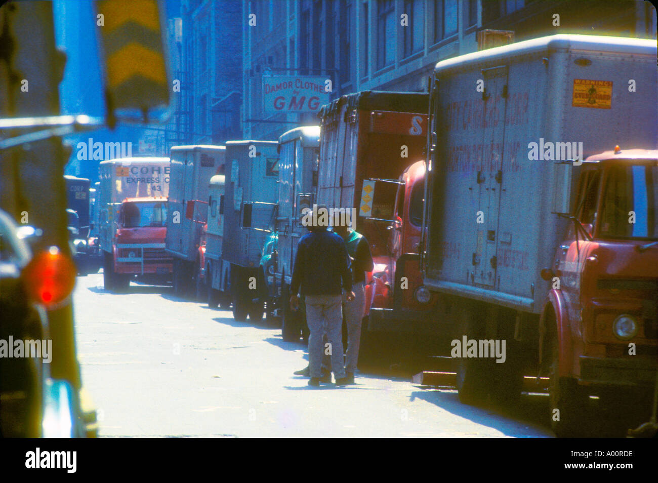 traffic jam in New York garment district USA Stock Photo Alamy