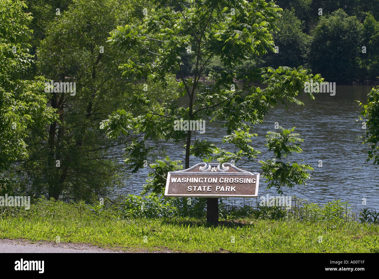 Washington Crossing State Park where US troops crossed the Delaware and defeated the British Stock Photo