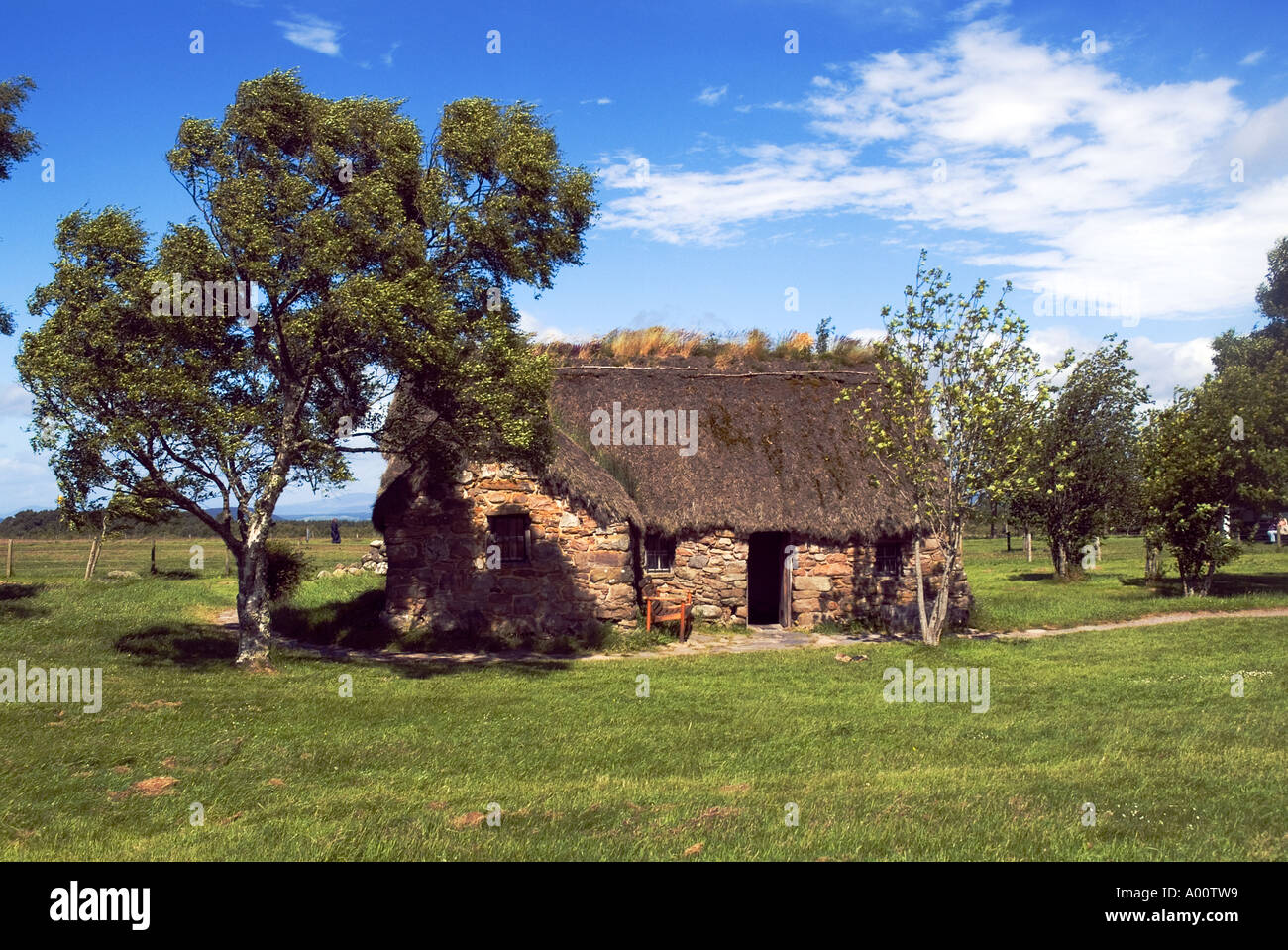 dh Old Leanach farmhouse CULLODEN MOOR INVERNESSSHIRE Traditional Stock