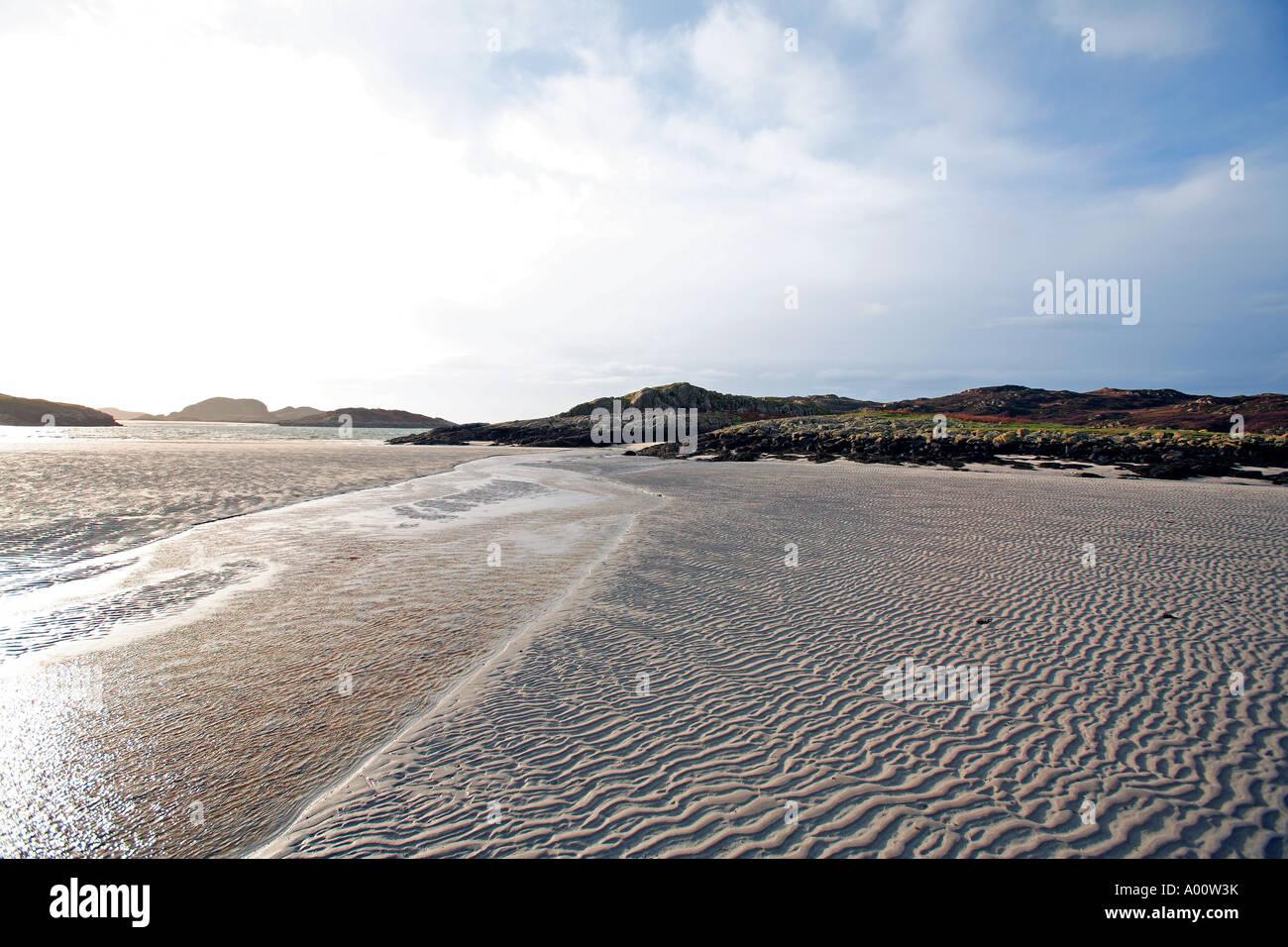 UNITED KINGDOM SCOTLAND WESTERN ISLES INNER HEBRIDES THE ISLAND OF MULL A BEACH AT ERRAID Stock Photo