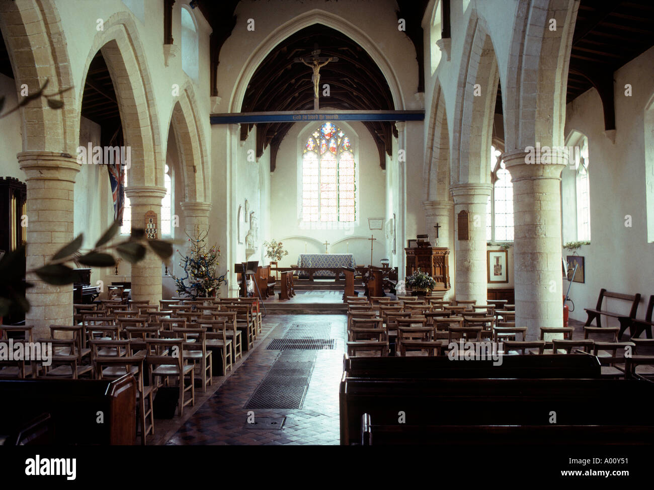 All Saints Church Burnham Norton Norfolk England UK Admiral Lord Horatio Nelson birthplace Trafalgar East Anglia travel tourism Stock Photo