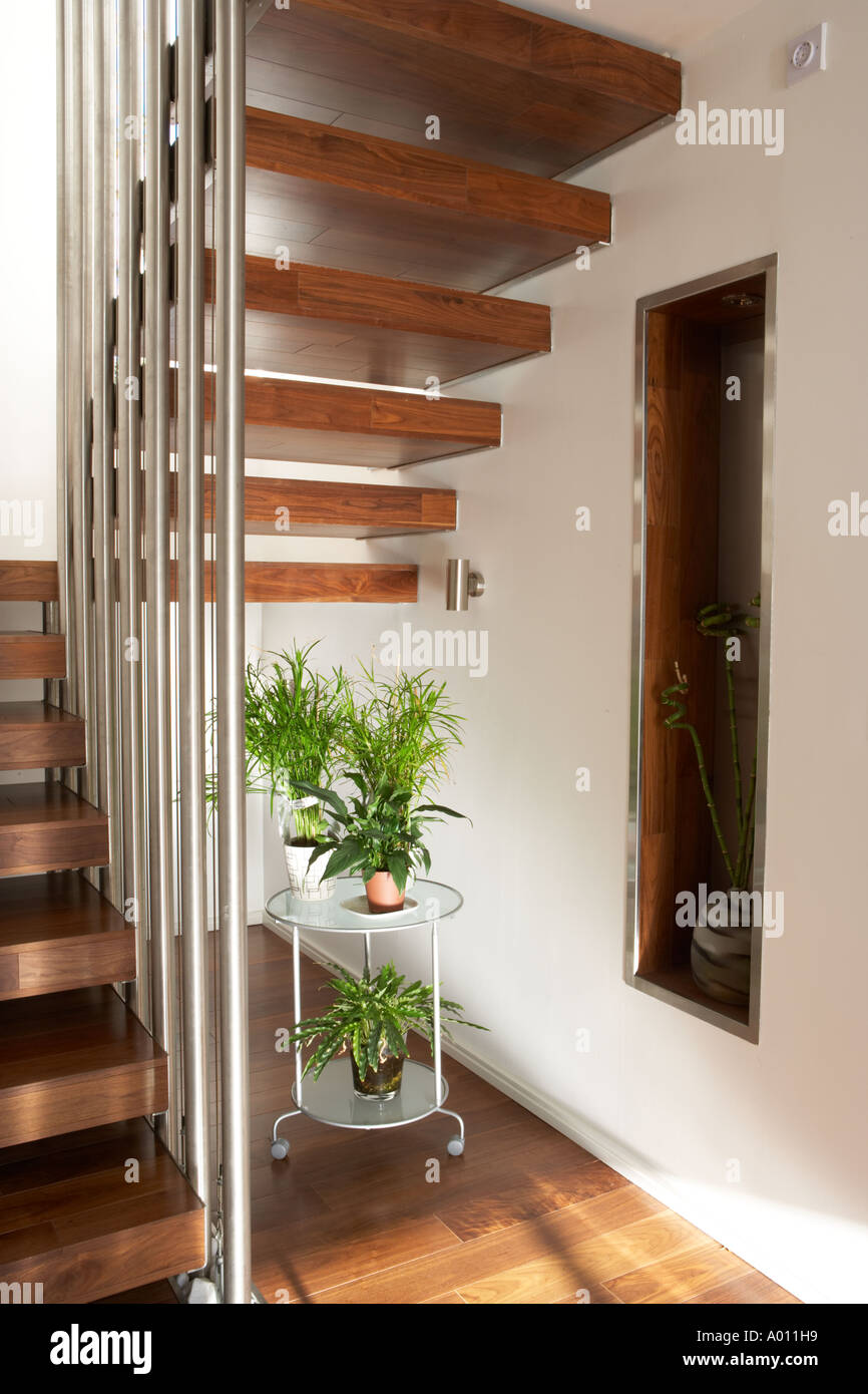 modern house stairway Stock Photo