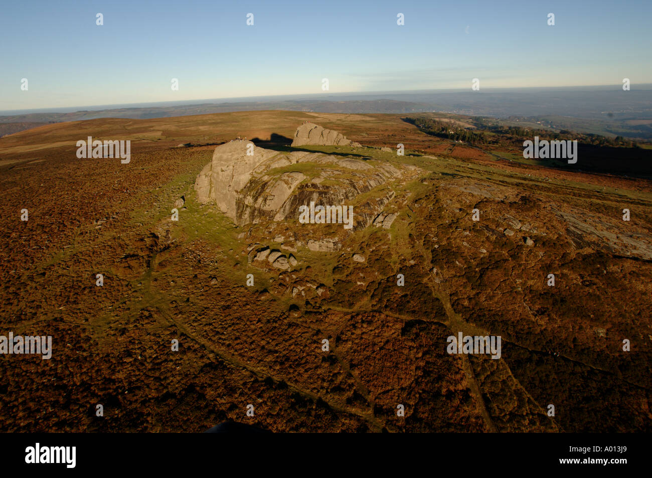 Haytor Rocks granite tor rock outcrop on Dartmoor National Park Devon ...
