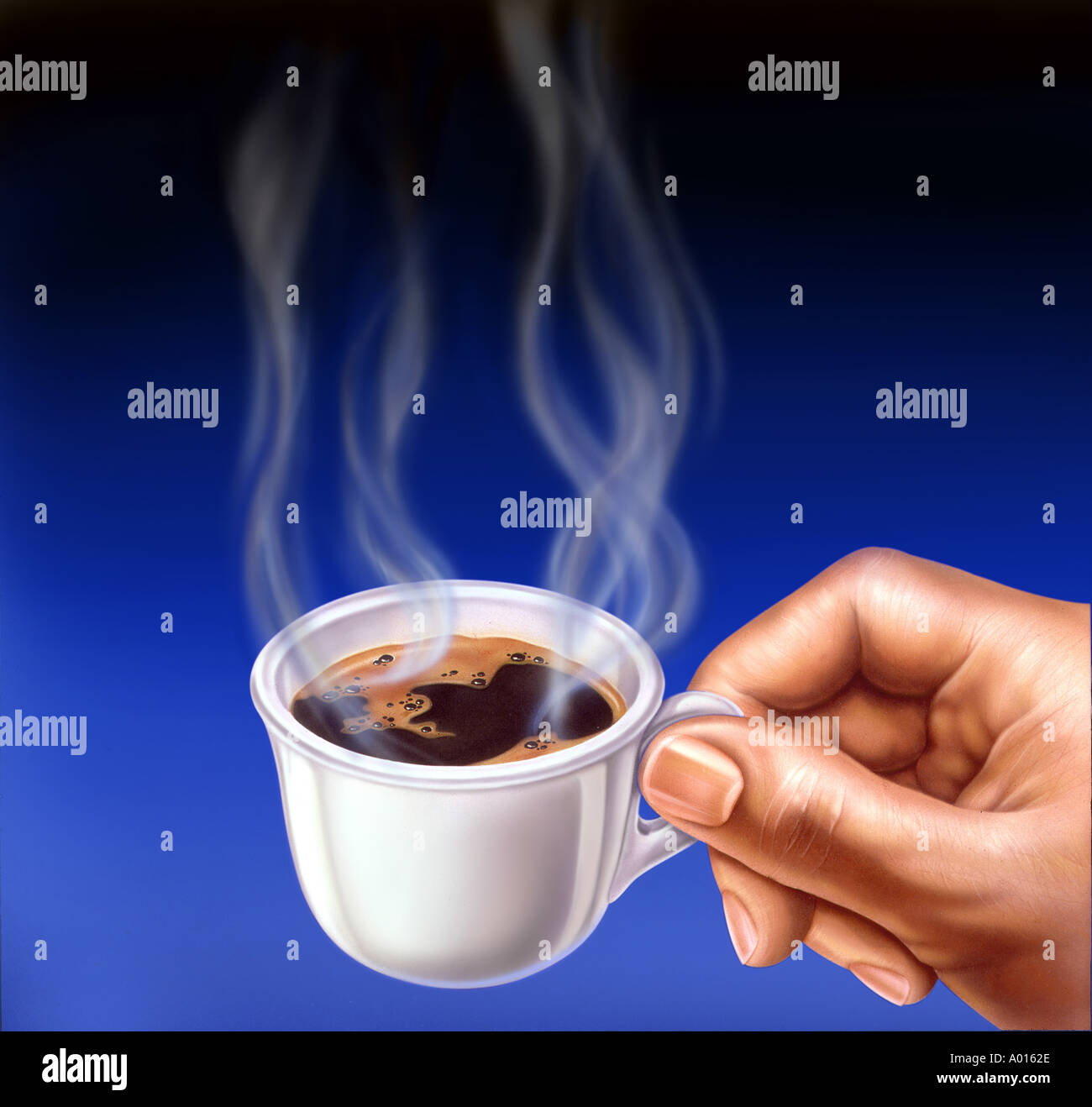 Picture of hand holding a cup of espresso coffee Stock Photo - Alamy