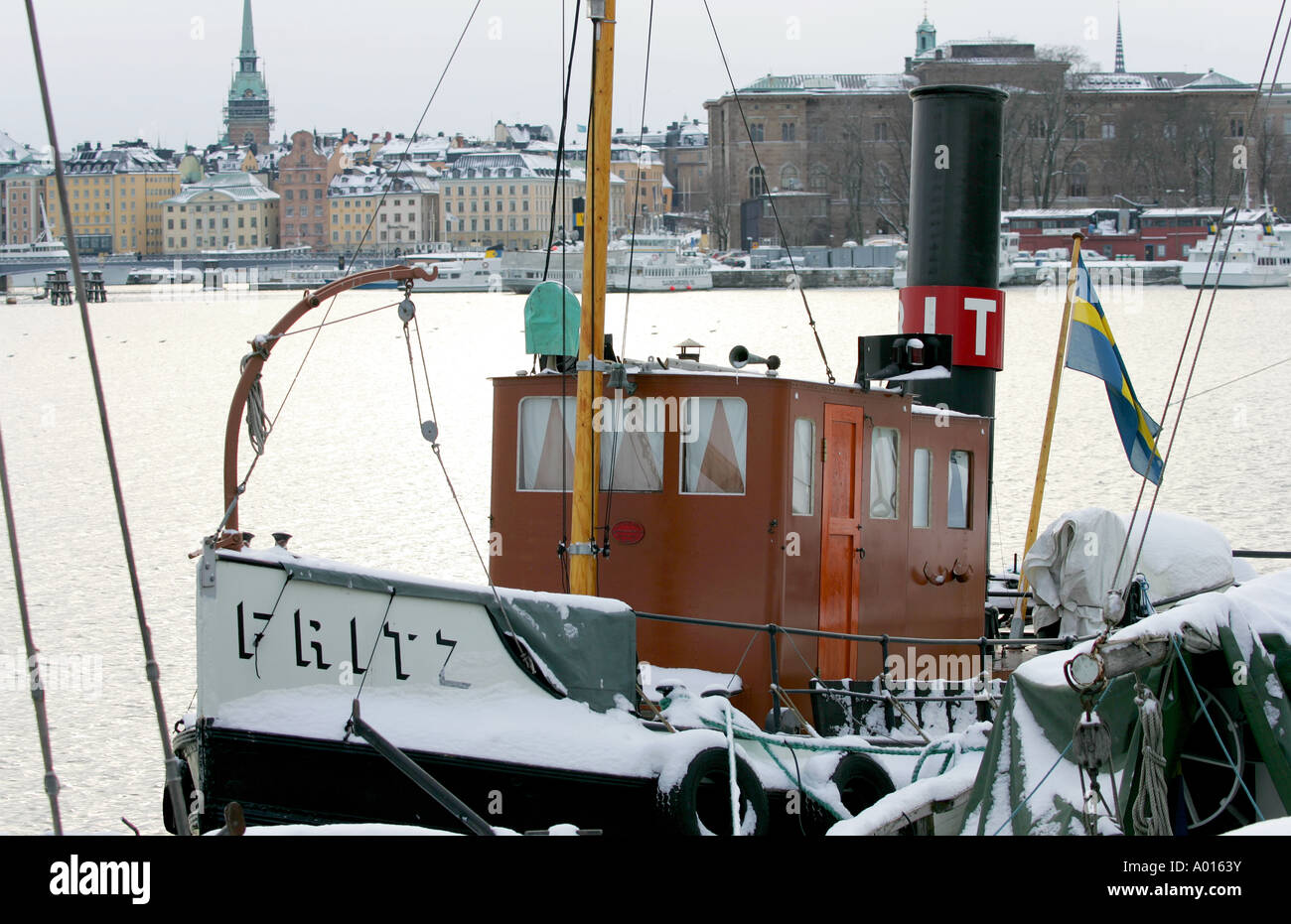 Tug boat Fritz, Stockholm Stock Photo
