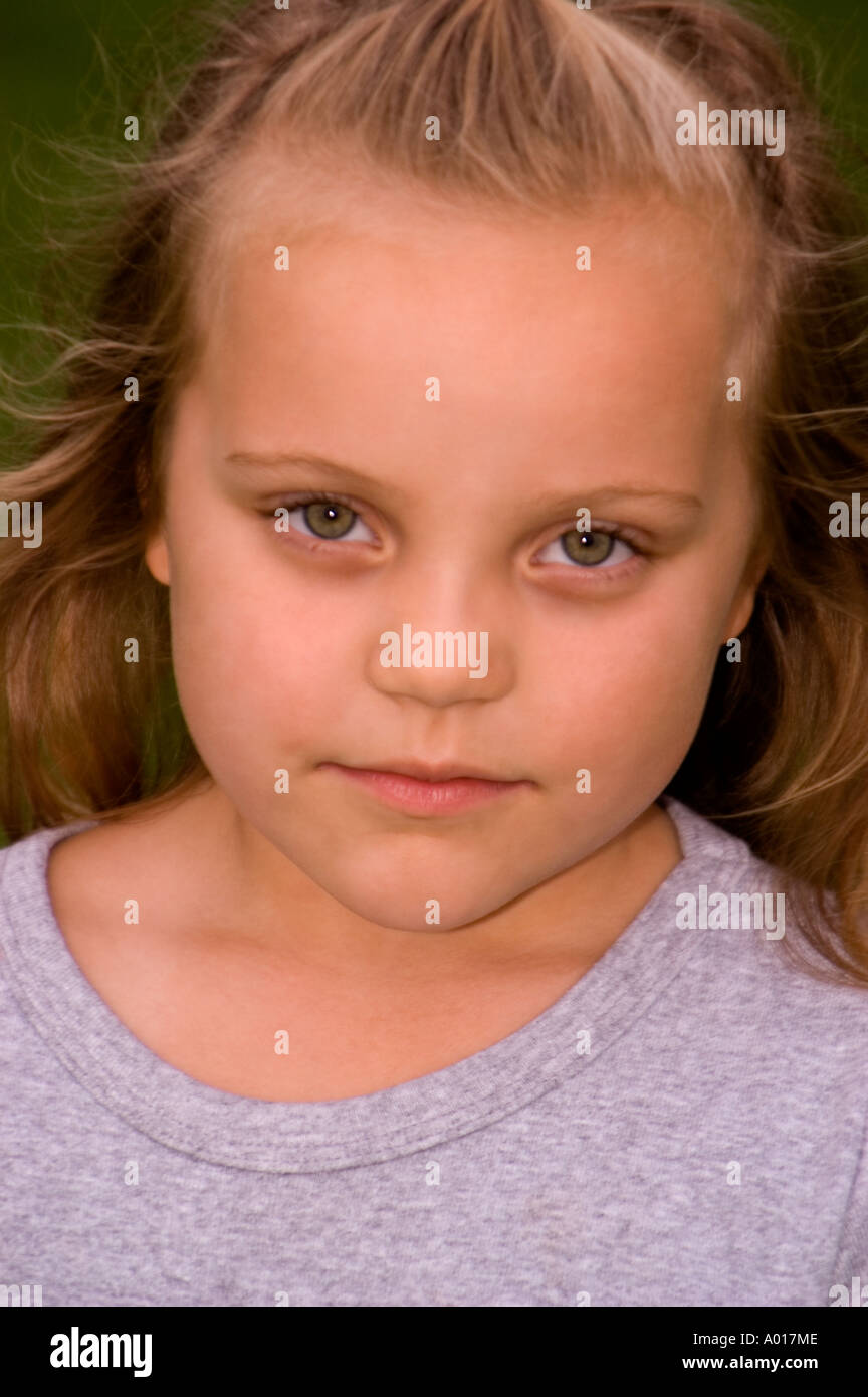 Five Year Old Girl Stock Photo Alamy