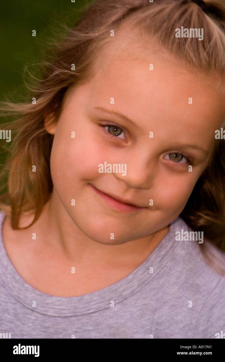 Five Year Old Girl Stock Photo