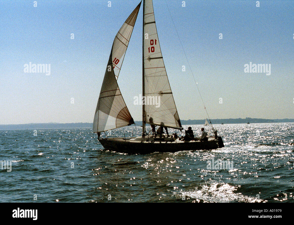 spinnaker racing sail boat Stock Photo