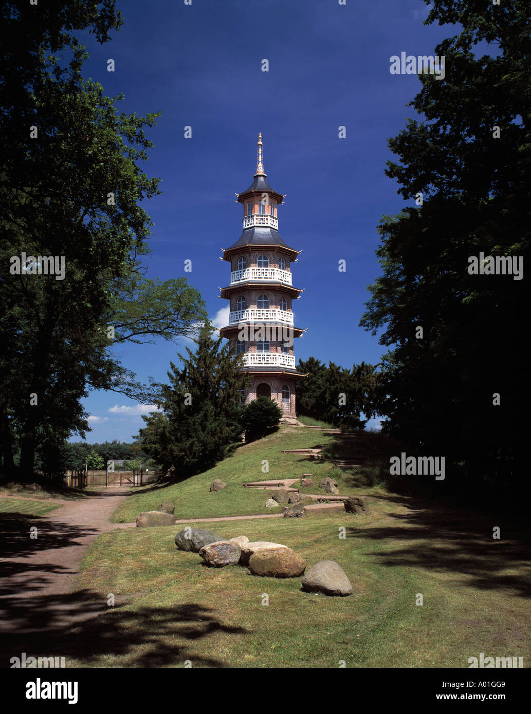 Backsteinpagode, EnglischChinesischer Garten, Oranienbaum