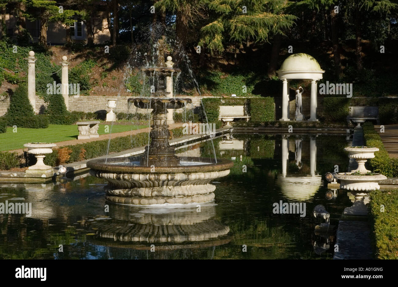 The Italian Garden Pool, Compton Acres, Dorset, UK Stock Photo Alamy