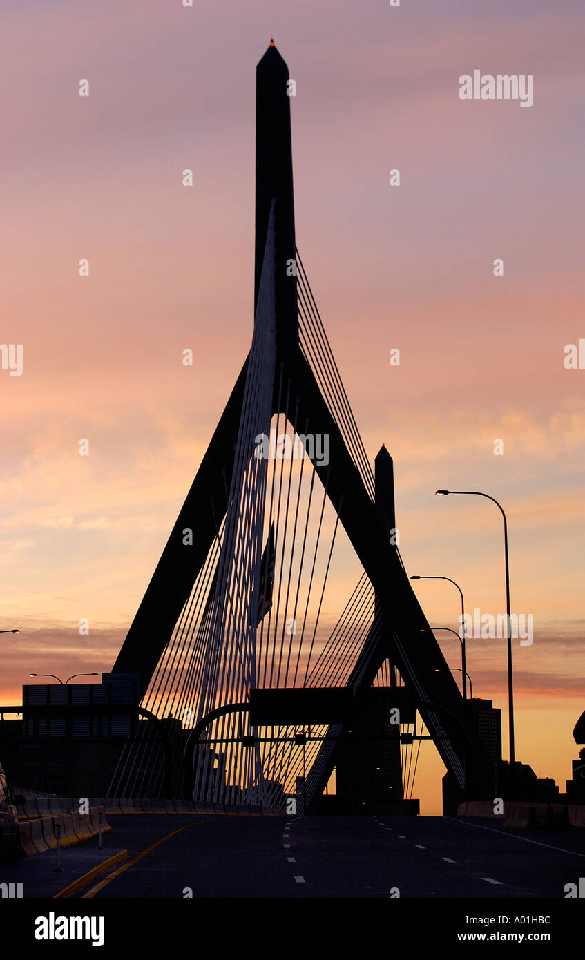 Construction cable stay zakim bridge hires stock photography and