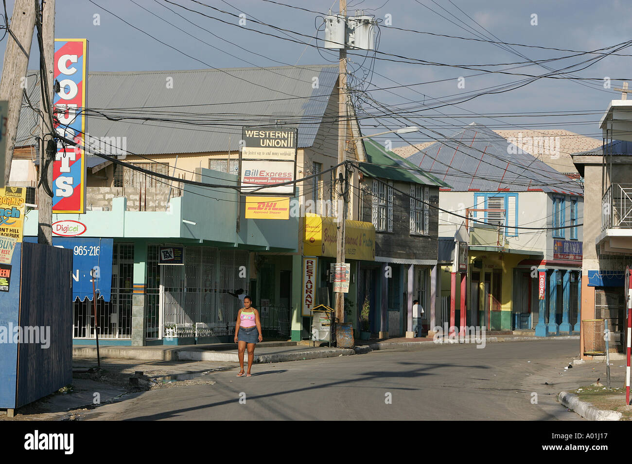 The town of Black River Jamaica Stock Photo Alamy
