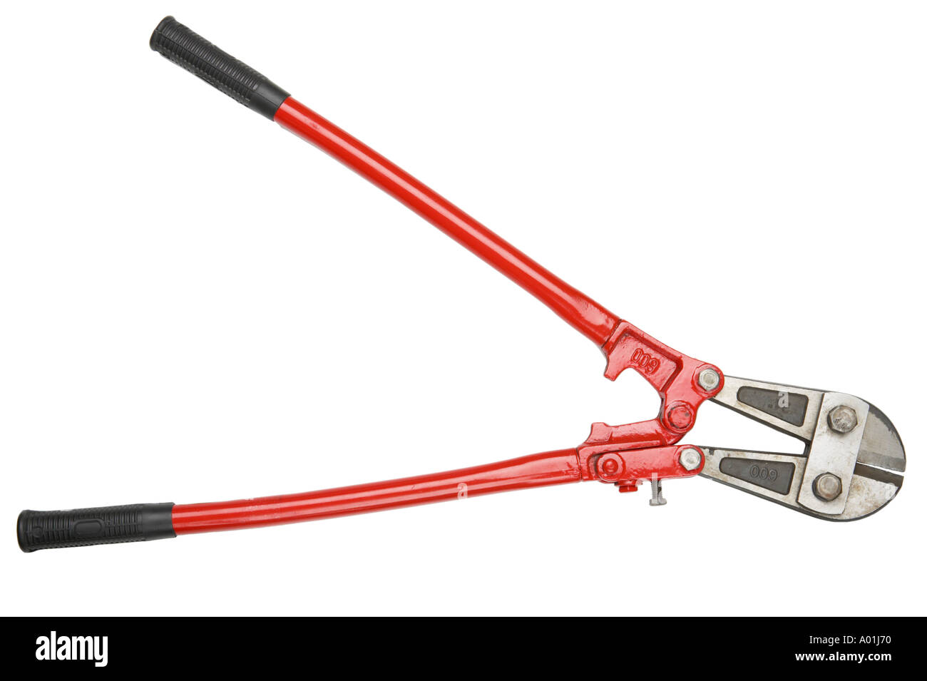 Bolt cutters cutting steel chain Stock Photo Alamy