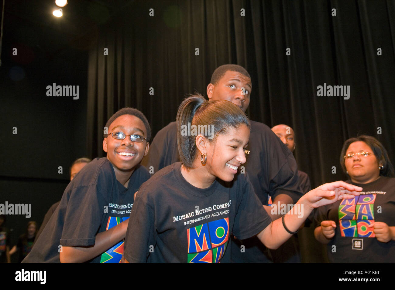 Mosaic Youth Theatre Rehearsal Stock Photo