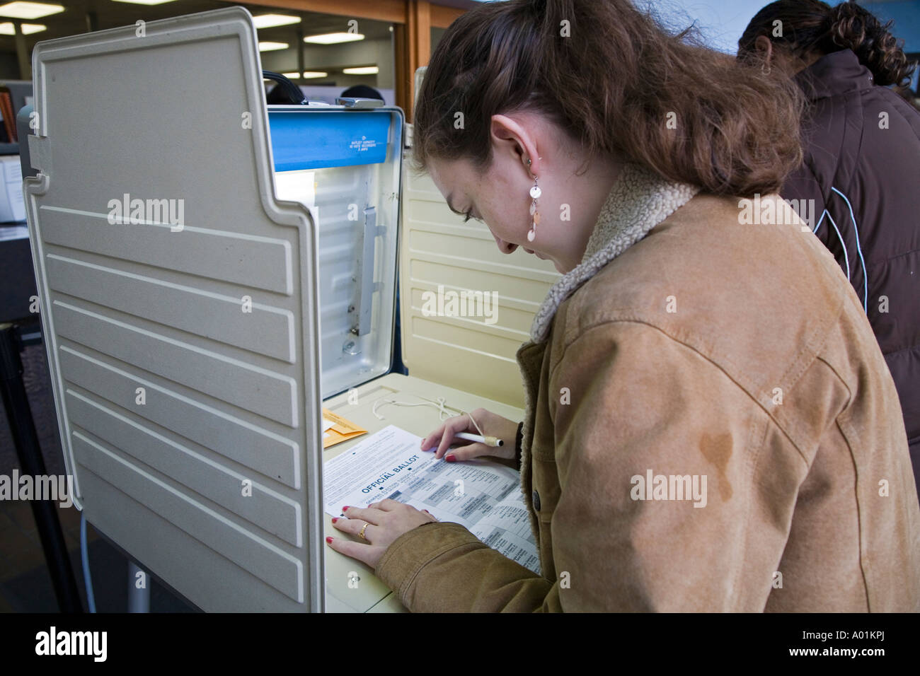Voting in General Election Stock Photo