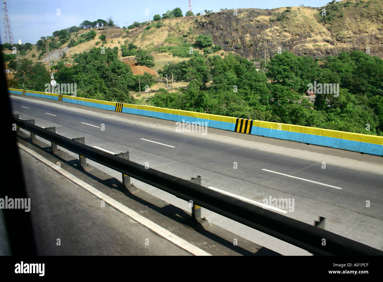 Mumbai Pune bombay poona Express highway Maharashtra India Stock Photo Alamy