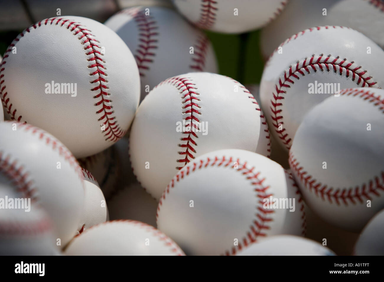 bunch of baseballs Stock Photo Alamy