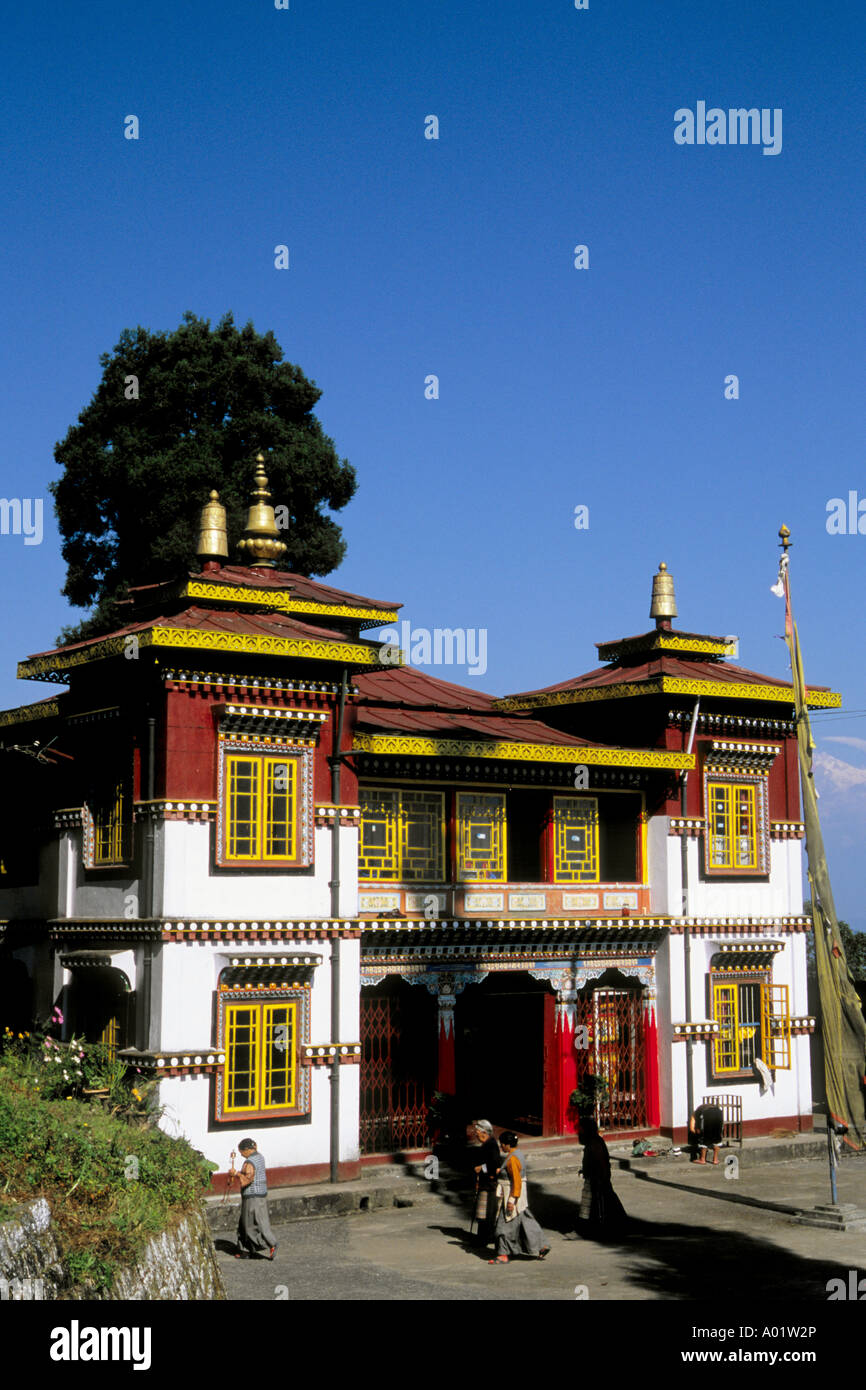 India West Bengal Darjeeling Bhutia Busty Gompa tibetan buddhist monastery Stock Photo
