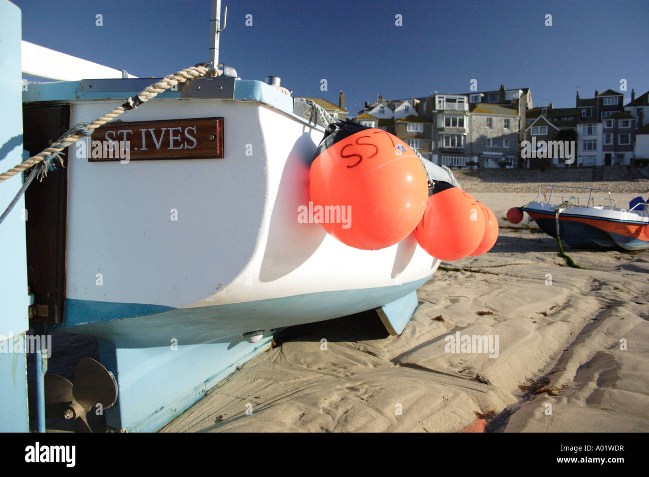 Fishing Boat in St. Ives Stock Photo