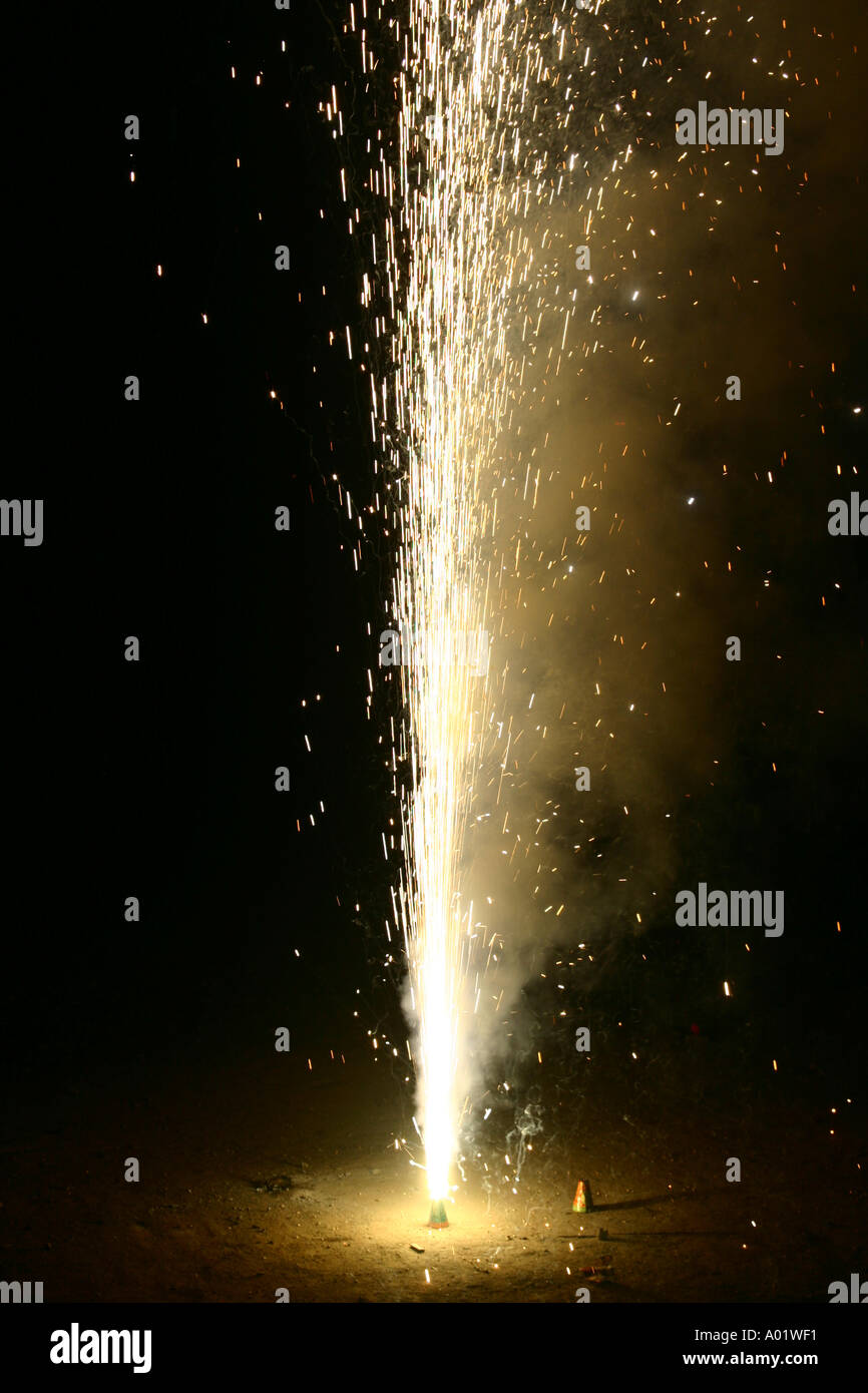 RSC0252 Diwali festival celebration with fire crackers Marine drive Bombay now Mumbai Maharastra India Stock Photo