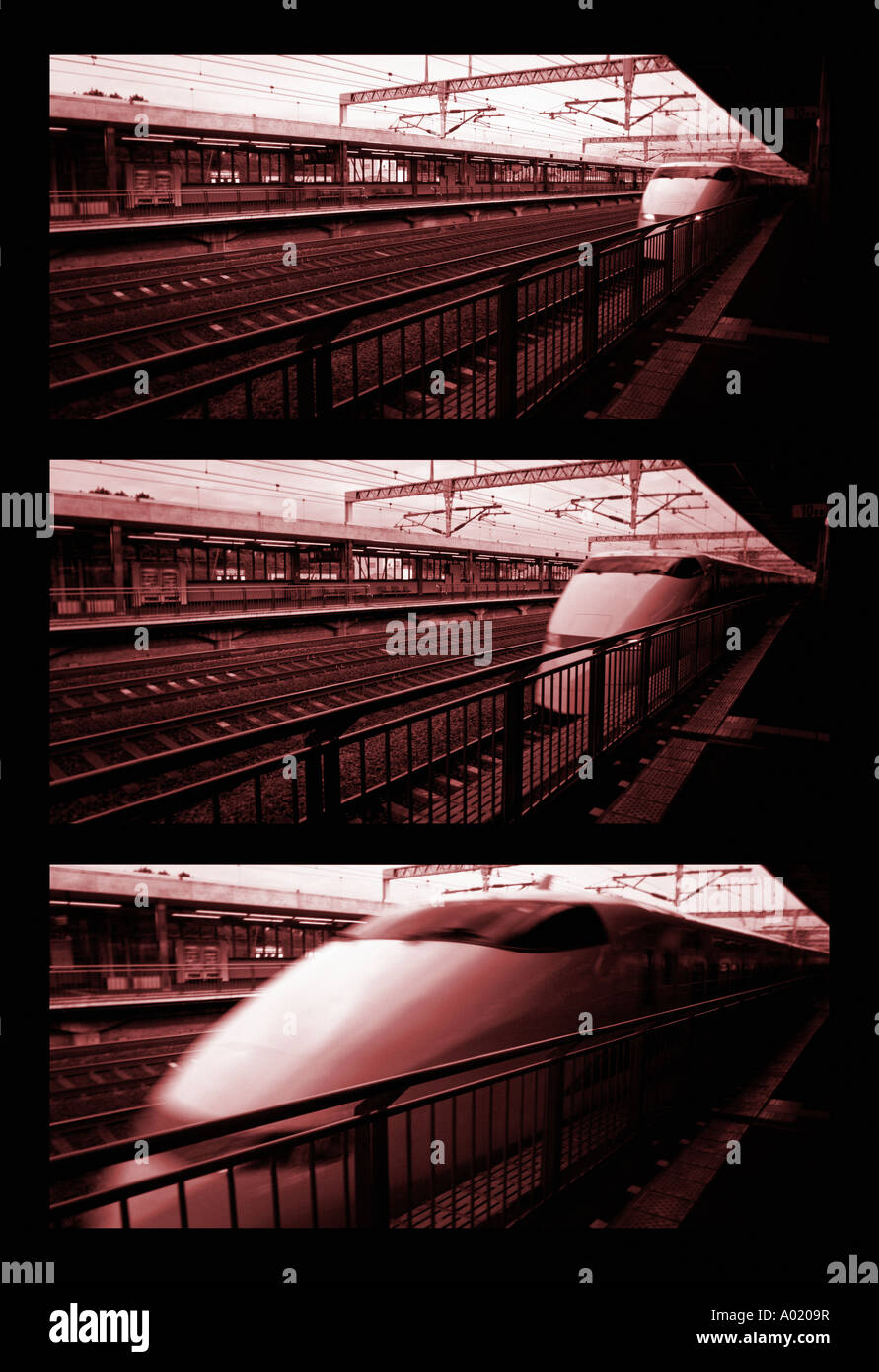 Shinkansen (bullet train). Odawara JR Station. Japan Stock Photo