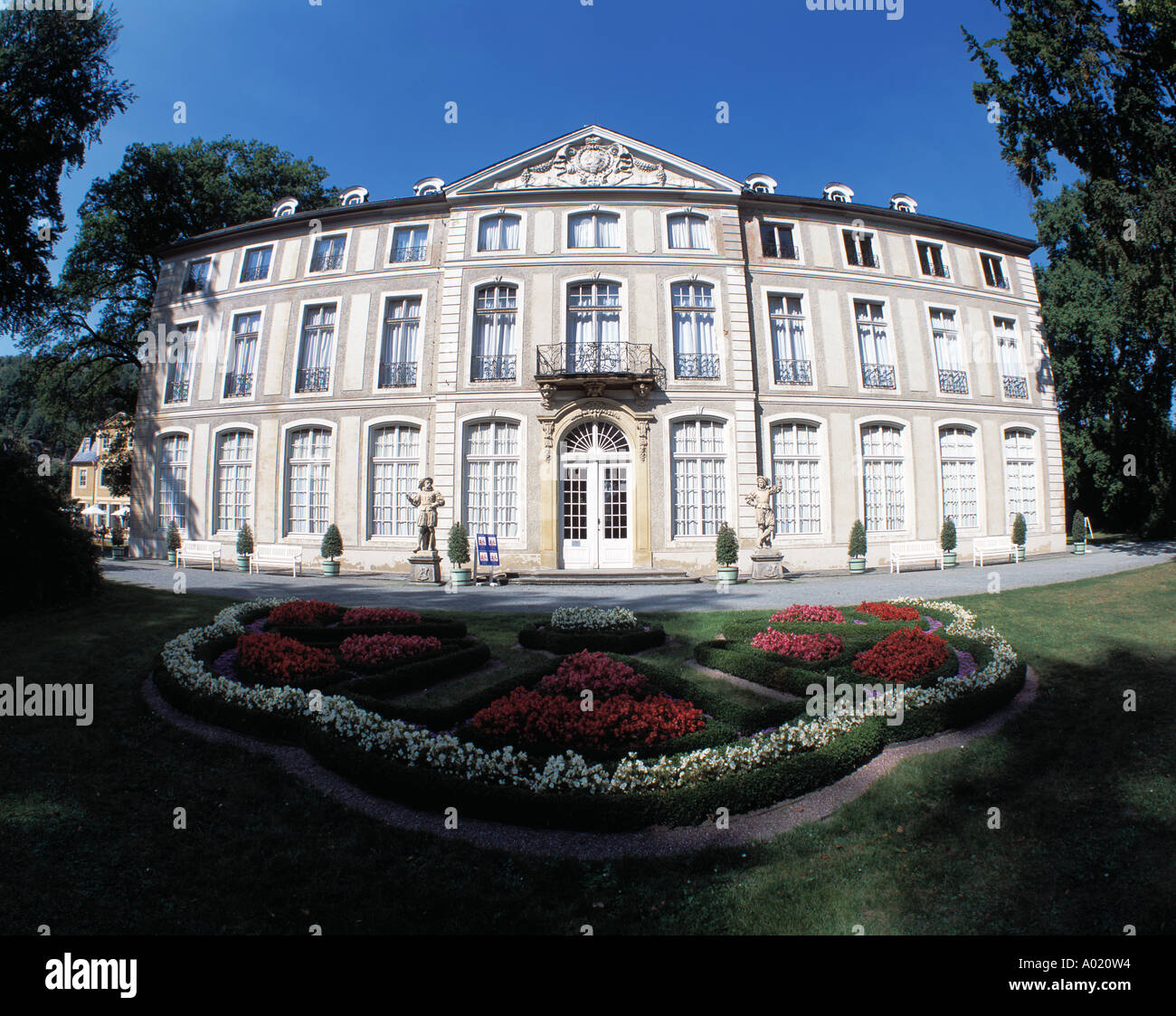 Sommerpalast in Greiz, Weisse Elster, Vogtland, Thueringen Stock Photo