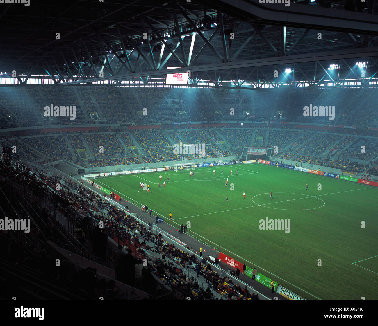 D-Duesseldorf, Rhine, North Rhine-Westphalia, Regionalliga North, 2004/2005, sports, football, Fortuna Duesseldorf versus SV Wuppertal 2:0, LTU Arena, stadium, total view, panorama, crowd of spectators, fans Stock Photo