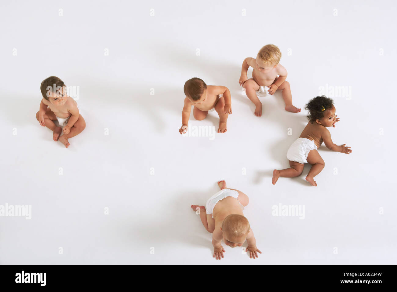 Group of Babies, montage Stock Photo Alamy