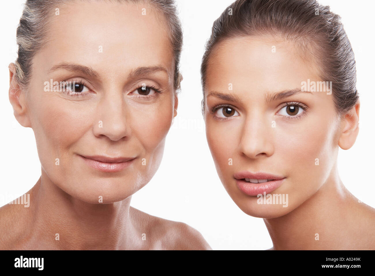 Two Beautiful Women, different ages Stock Photo
