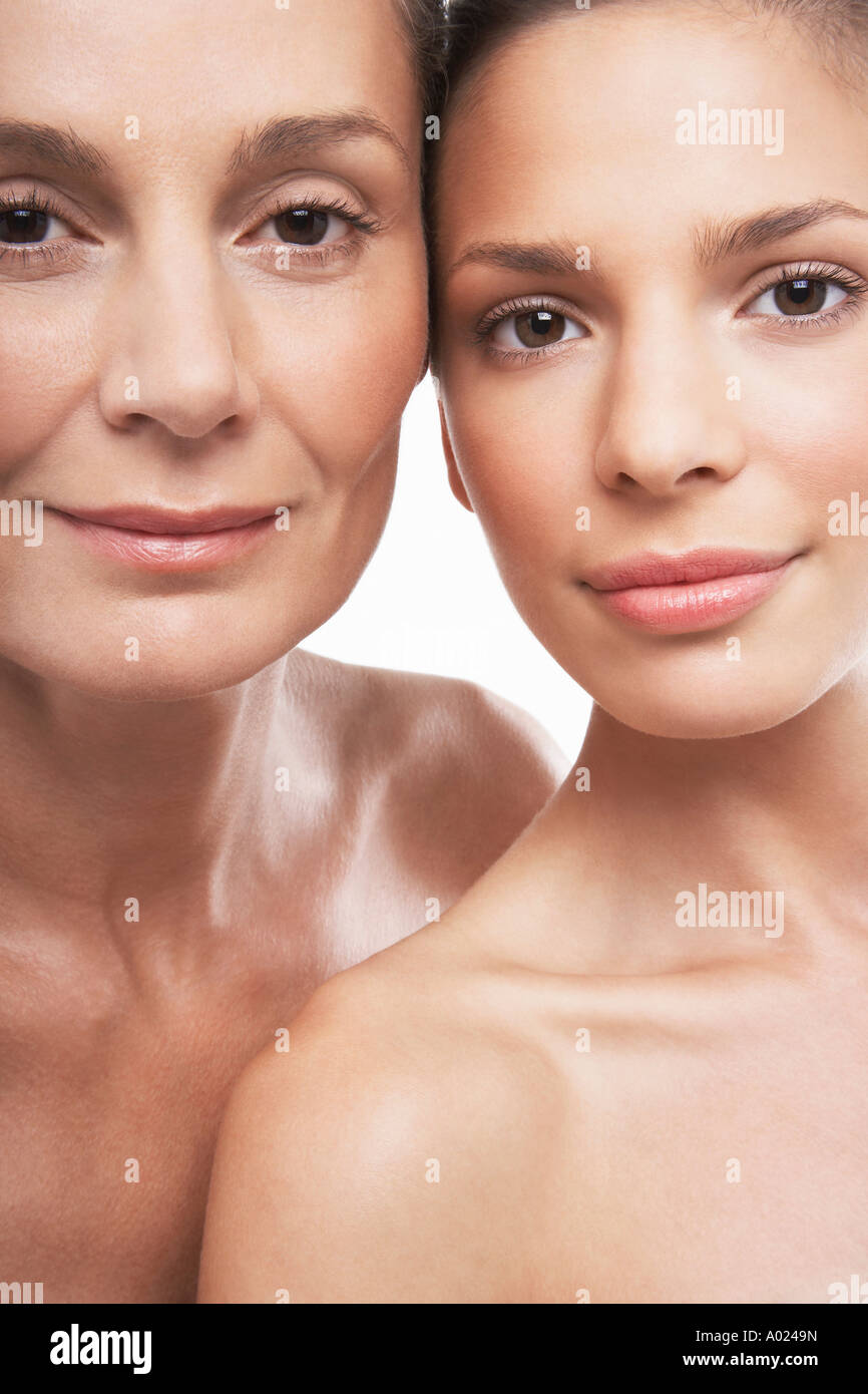 Two Beautiful Women, different ages Stock Photo