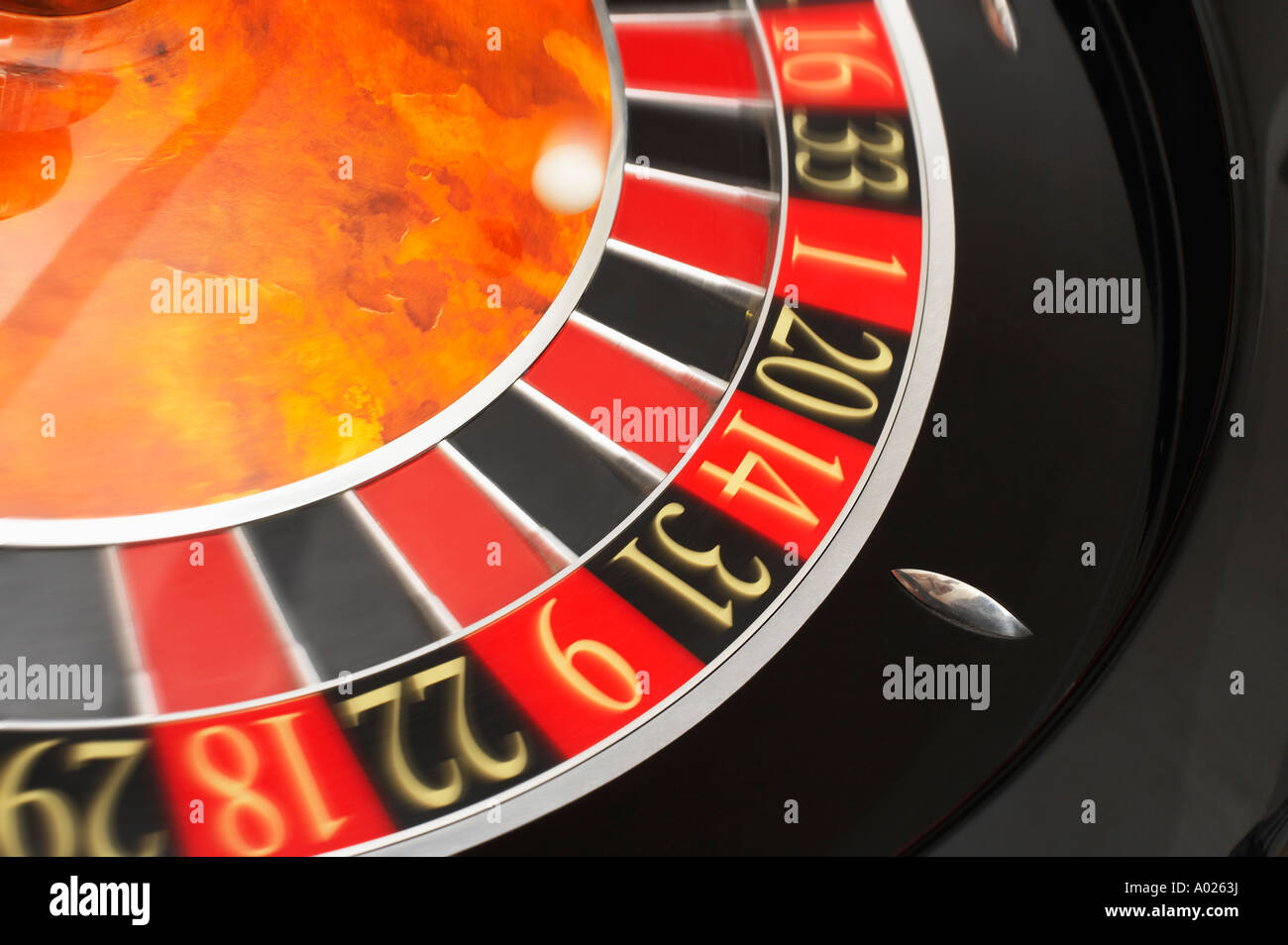 Roulette Wheel, close up Stock Photo