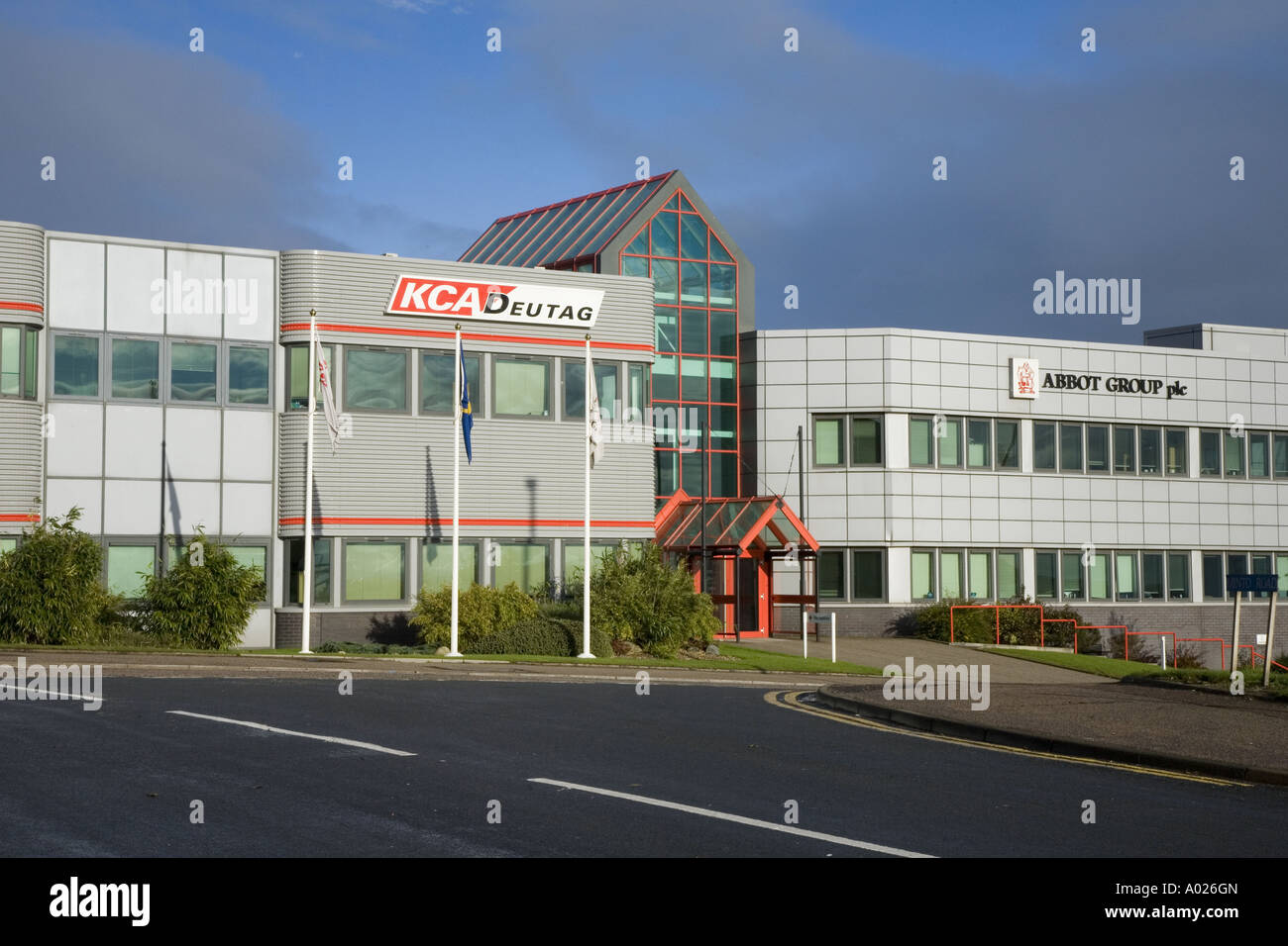 KCA Deutag   Aberdeen city industrial buildings in business park connected with the oil industry, Scotland uk Stock Photo