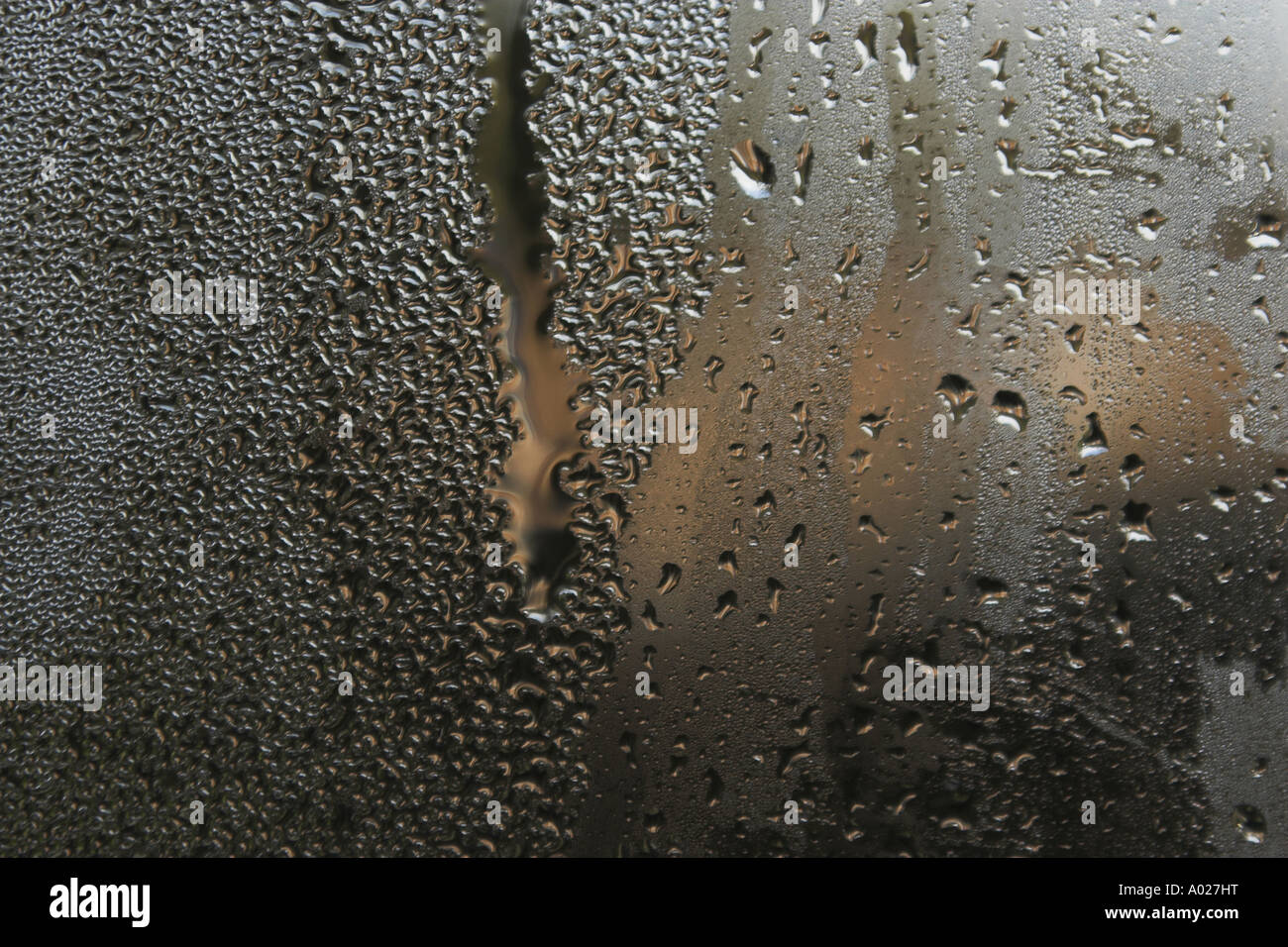 Condensation on a double glazed window Stock Photo Alamy