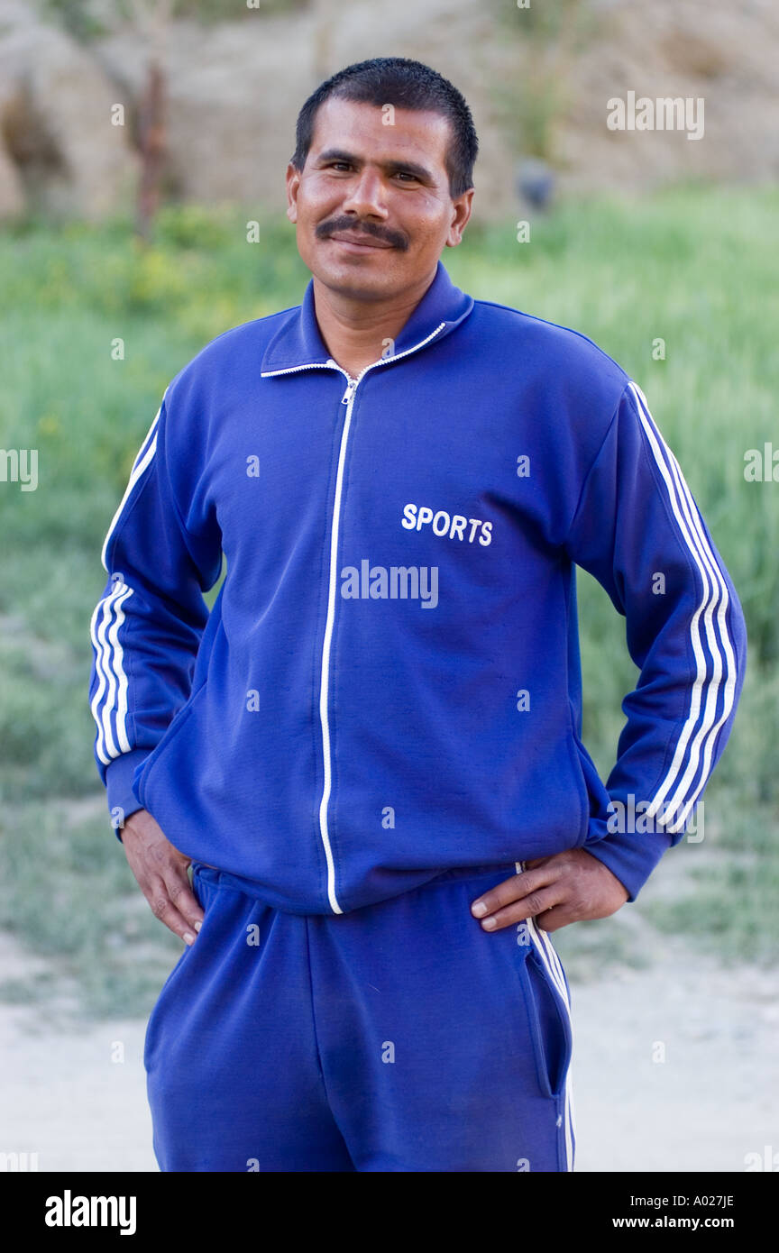 Indian army man in sport dress Kashmir India Stock Photo