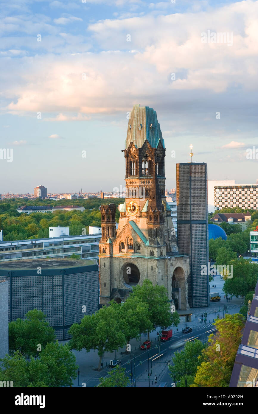 Germany Berlin view to the Kaiser Wilhelm memorial church Stock Photo