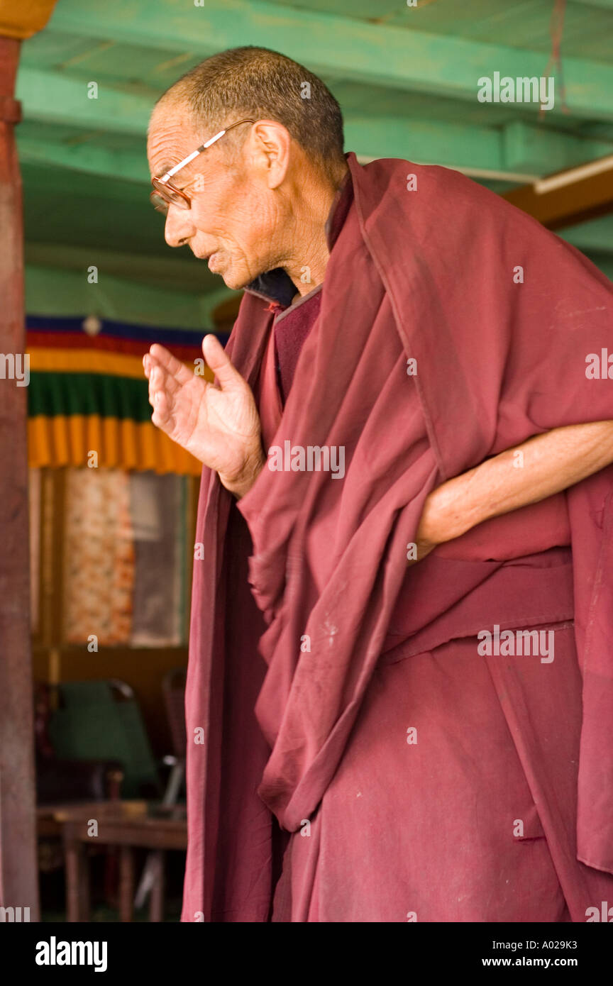 Old Standing Buddhist Monk In Karsha Monastery Zanskar Ladakh Jammu old-standing-buddhist-monk-in-karsha-monastery-zanskar-ladakh-jammu