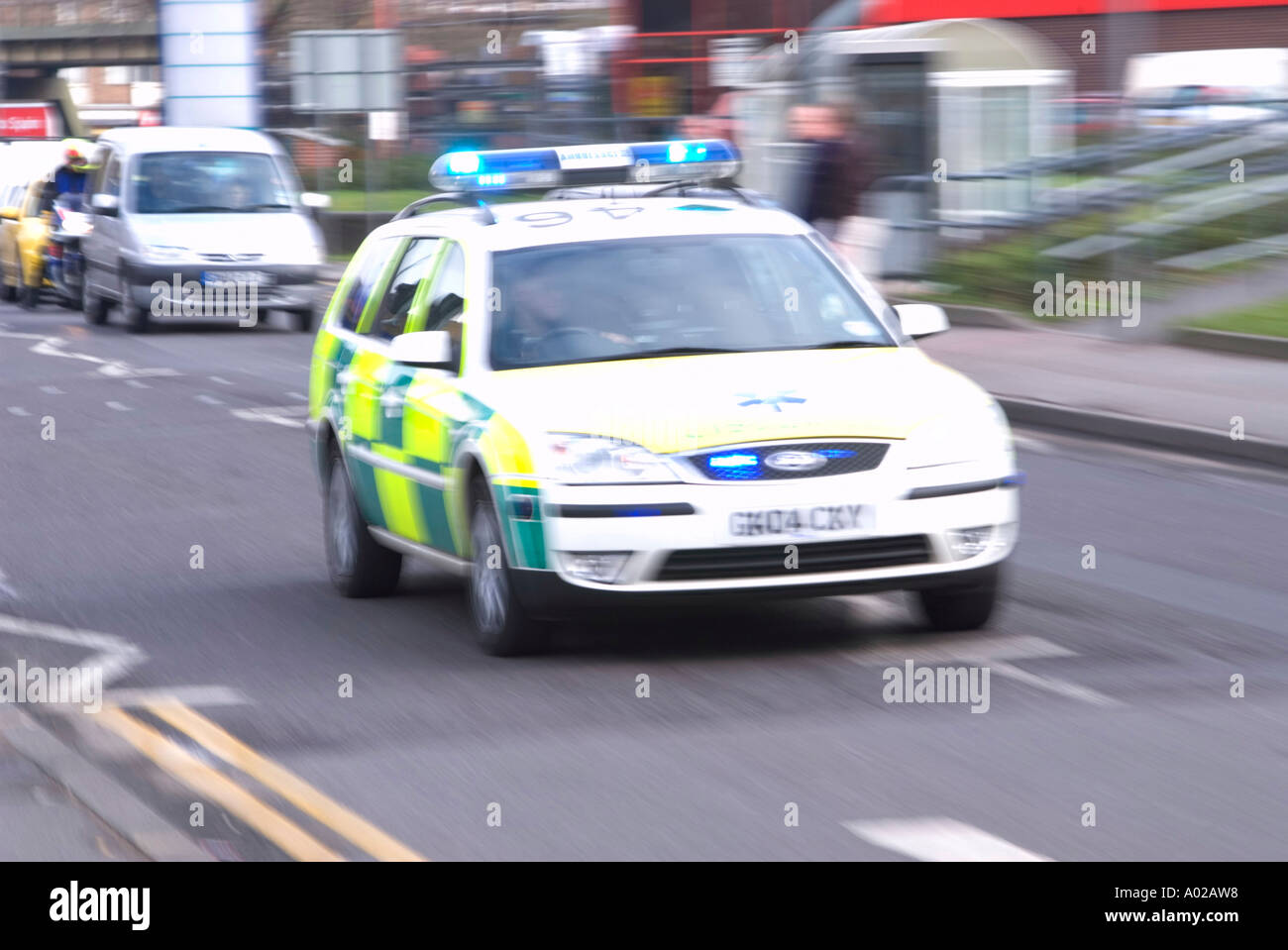 Blue sirens police car hi-res stock photography and images - Alamy