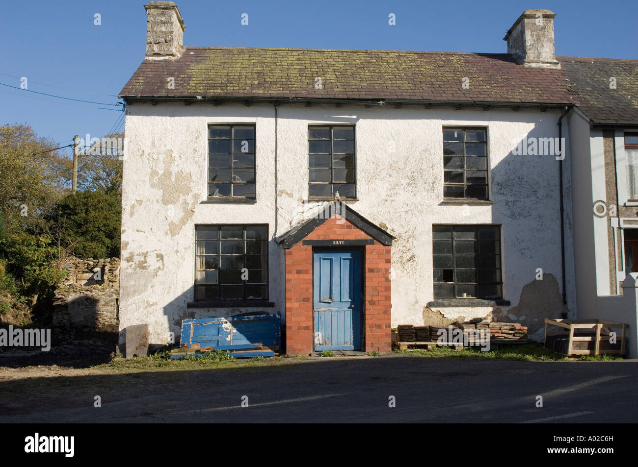 Old welsh house Pennant village south Ceredigion Wales Cymru Stock