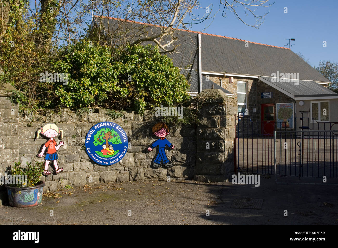 Primary school Pennant village south Ceredigion Wales Cymru UK, under