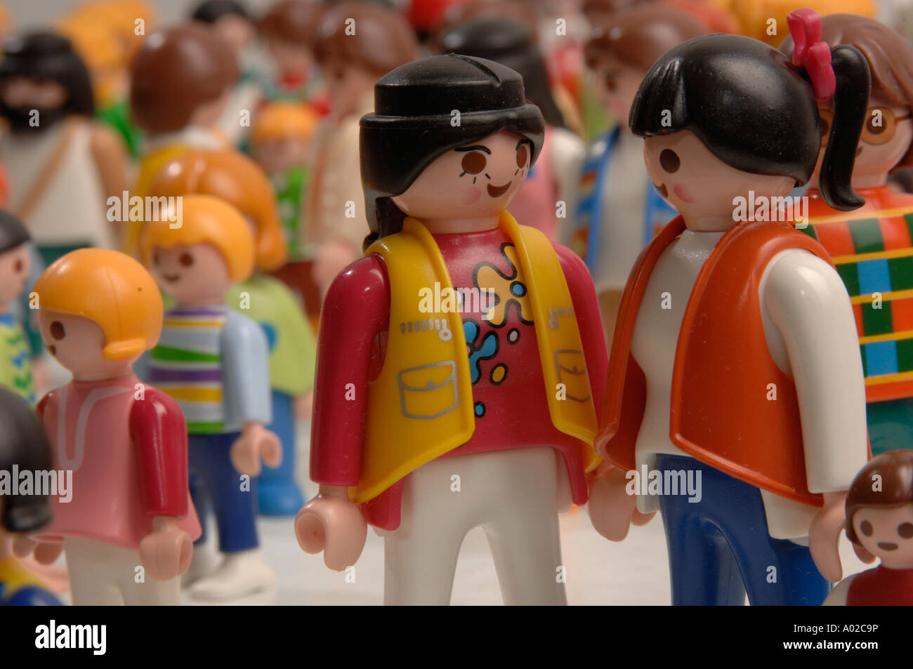 Playmobil tiny plastic people Stock Photo - Alamy