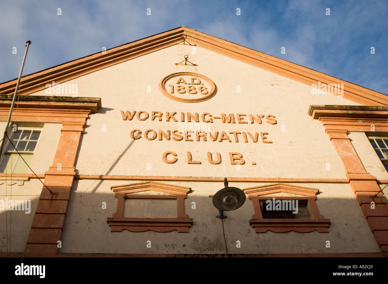 working mans conservative club exterior facade Caernarfon Gwynedd north wales UK Stock Photo