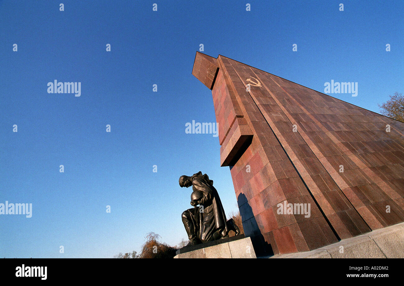 Berlin,Germany. Memorial to the thousands of Russian soldiers who died in the battle for Berlin in April 1945, at Treptower Park Stock Photo