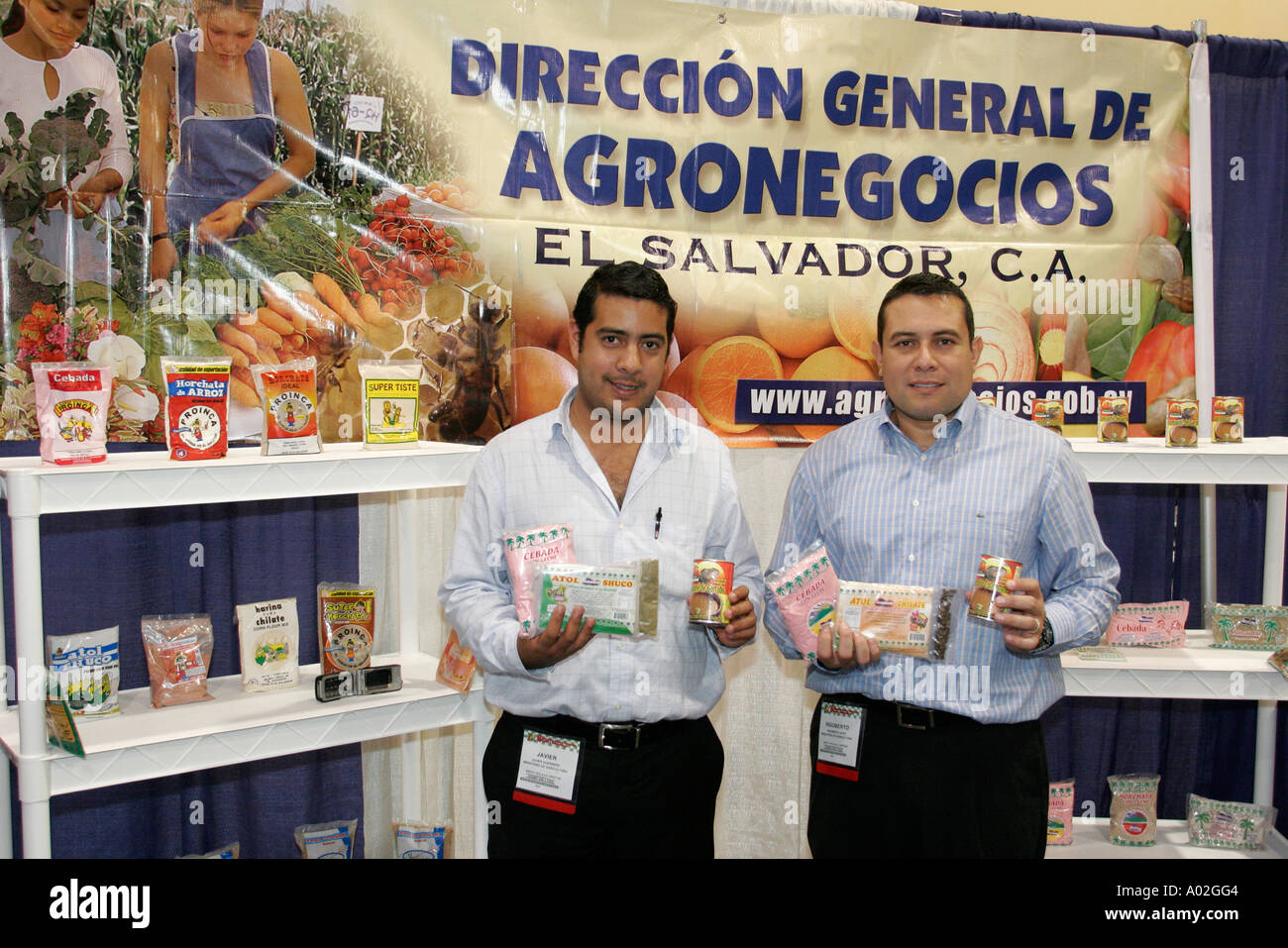 Miami Beach Florida,Convention Center,centre,Americas Food and Beverage Show,trade,product product products display sale,import,export,El Salvador,pac Stock Photo