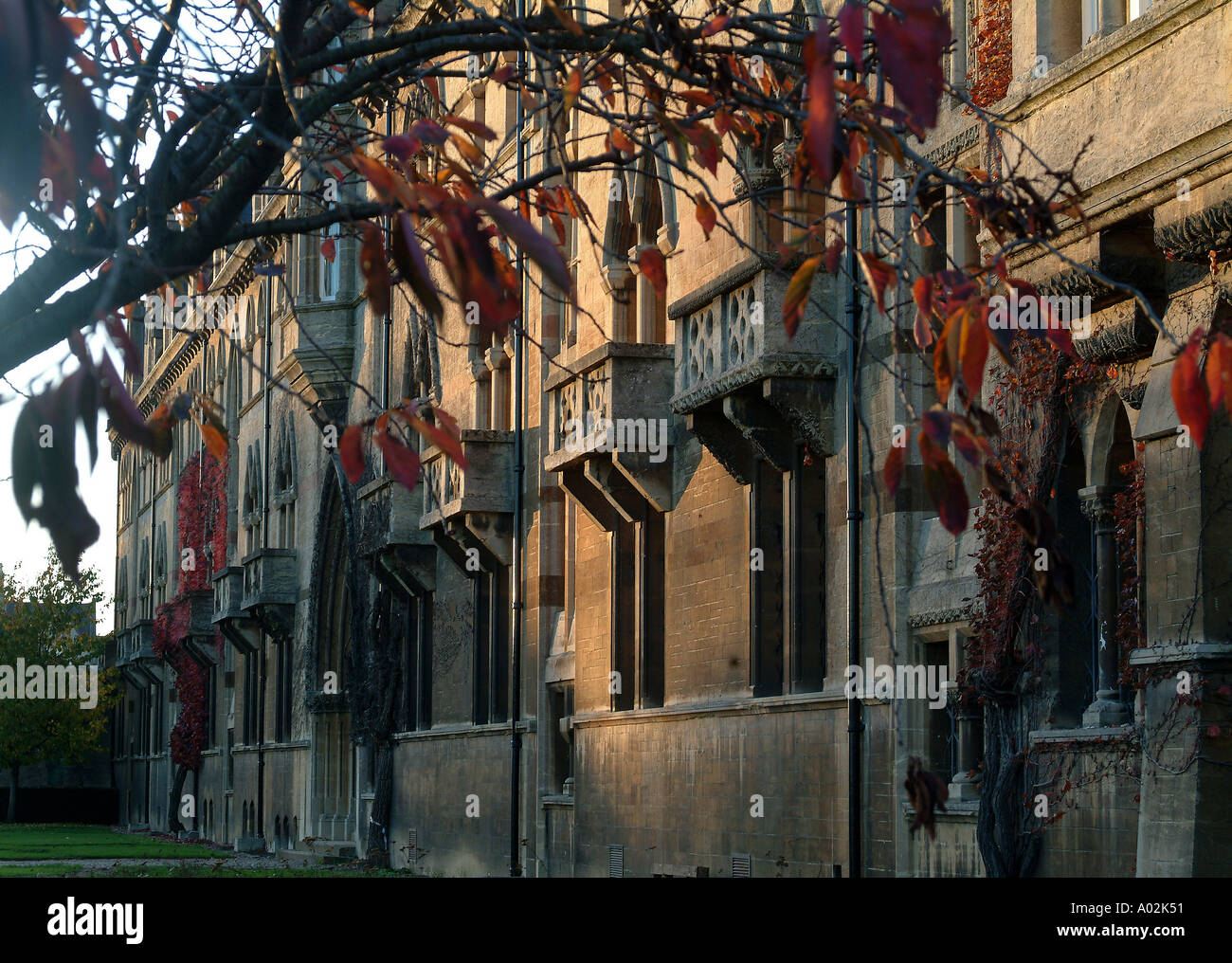Magdalen College St Swithuns Building in autumn Stock Photo