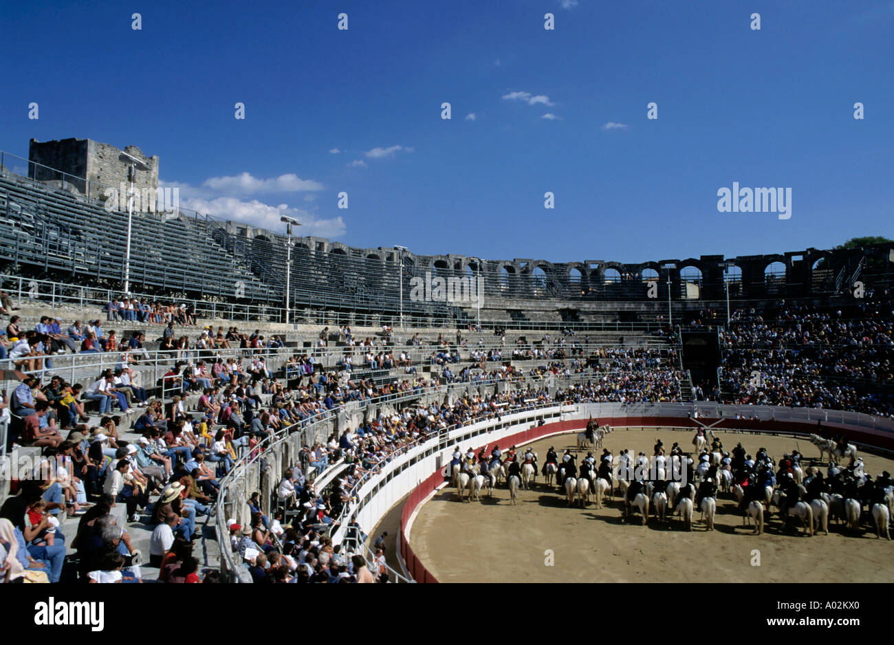France Arles Provence Arenas The Traditional Fiesta Of The Gardians Cowboys In The Camargue Stock Photo
