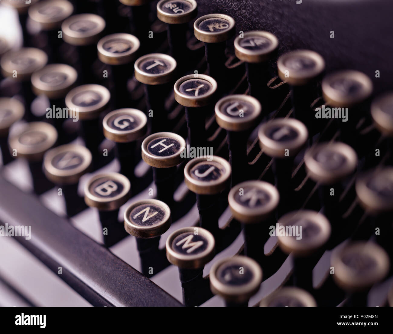 antique typewriter keys Stock Photo