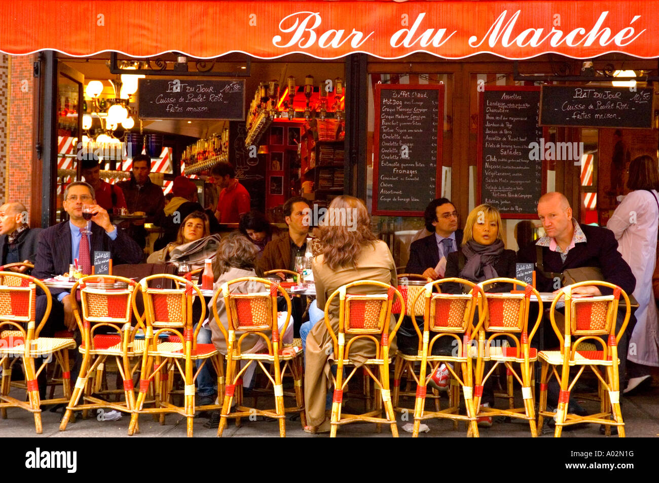 Bar du Marche in Rue de Seine in the district of Saint Germain in Paris the capital of France EU Stock Photo
