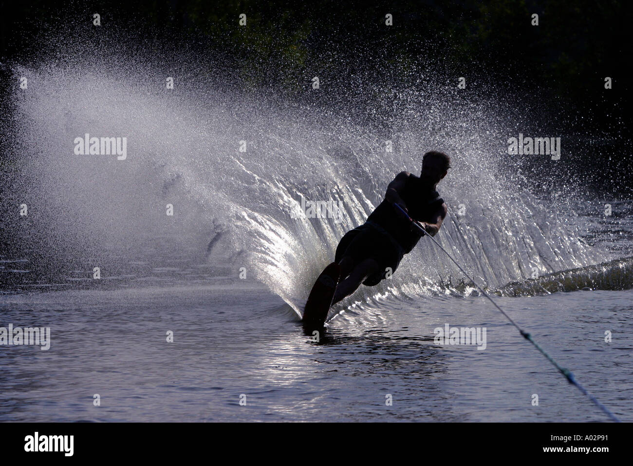 Silhouette water skier hires stock photography and images Alamy
