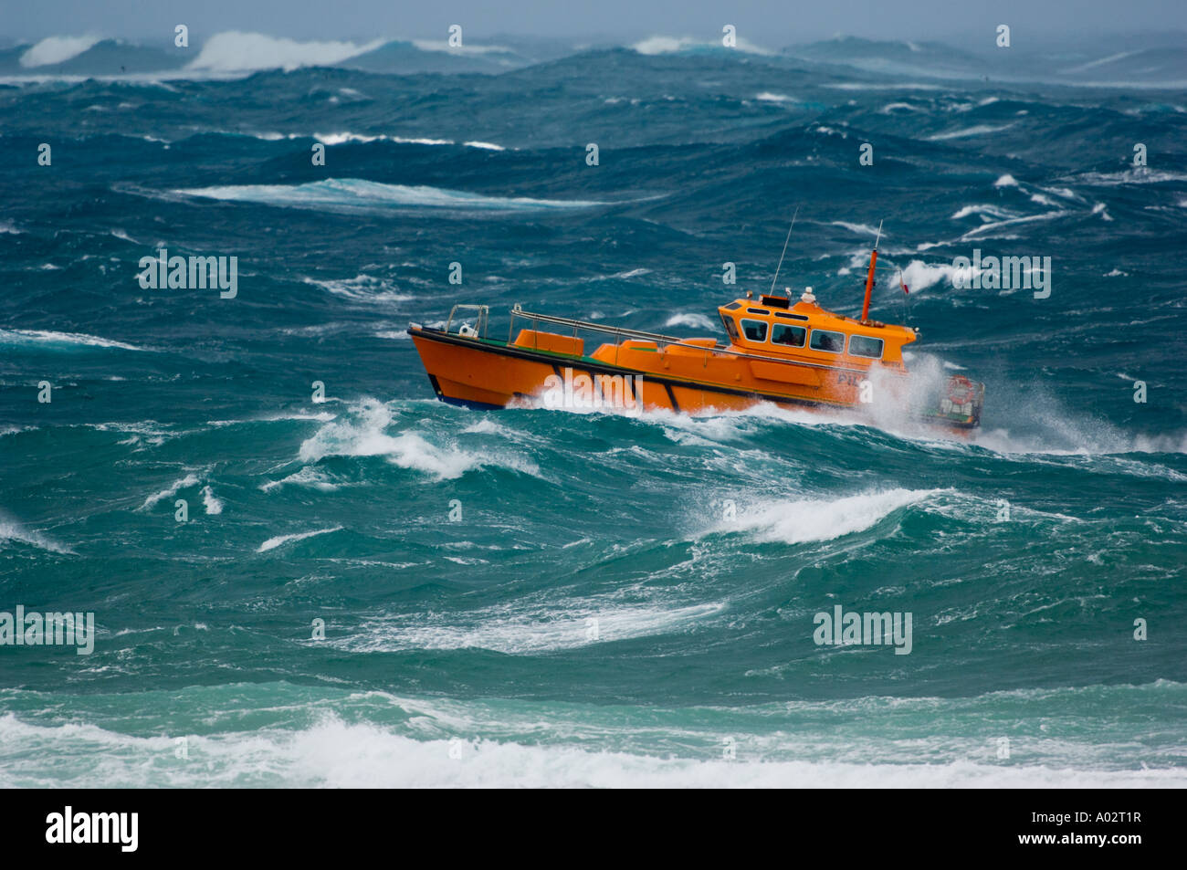 Pilot Boat in rough sea Stock Photo 9861394 Alamy